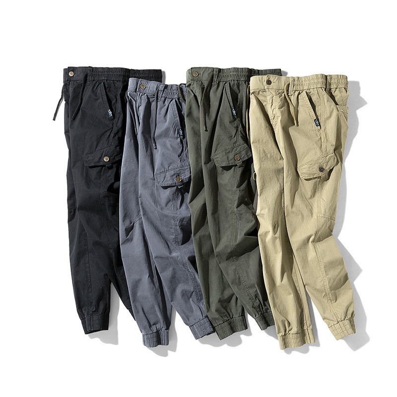 Cargo Pants 2025 Autumn and Winter New Men's Multi-Pocket Jogger Casual Pants Niche Design Retro Functional Style