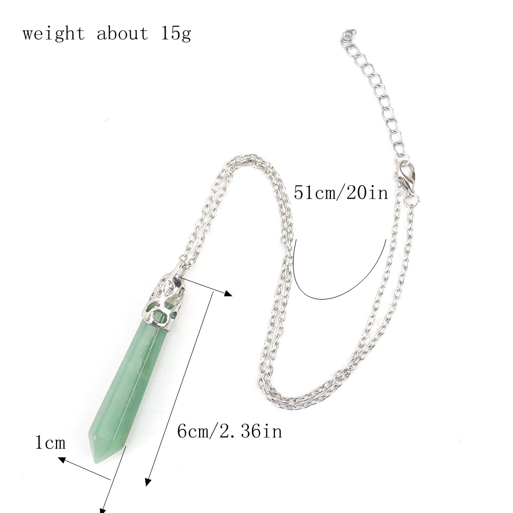 Retro Leaf natural stone Inlay Agate Pendant Necklace 1 Piece