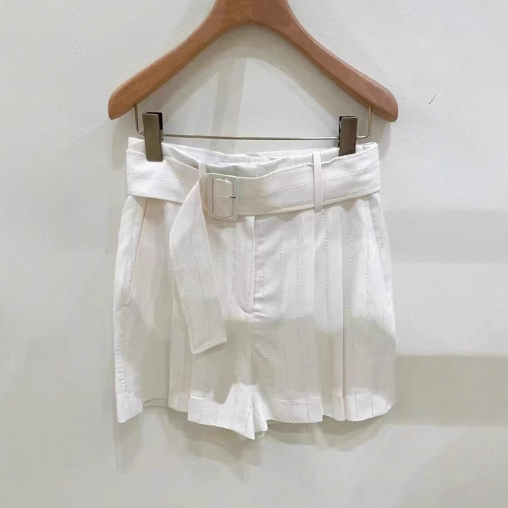 GraceChic 2025 New French Elegant Early Spring Sequin Striped Chic Blazer + Shorts Set_voghion.com