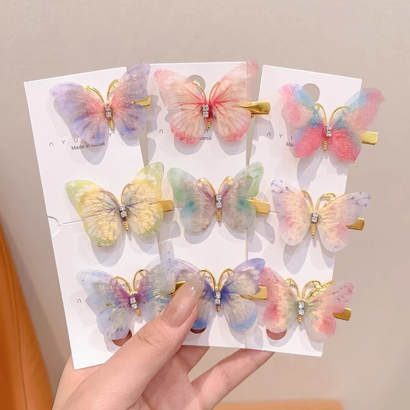 2025 nuevo niño simulado pulsar arco de cabello de diamante colorido pinza de cabello no daña cabello roto clip lateral de cabello mujer