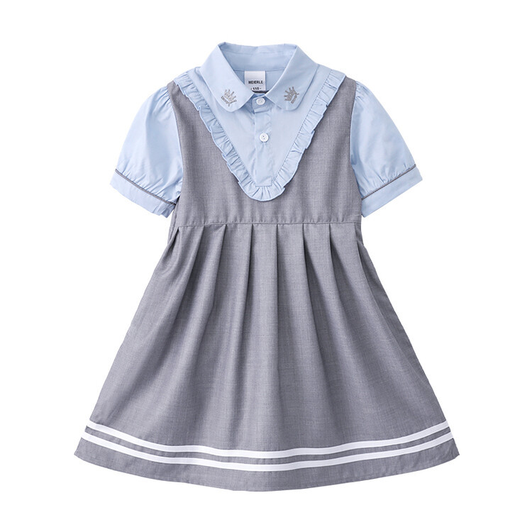 초중고 학생을위한 여름 새 교복 세트 유치원 정원 유니폼 어린이 어린이 원피스 교복 어린이 어린이 날 공연