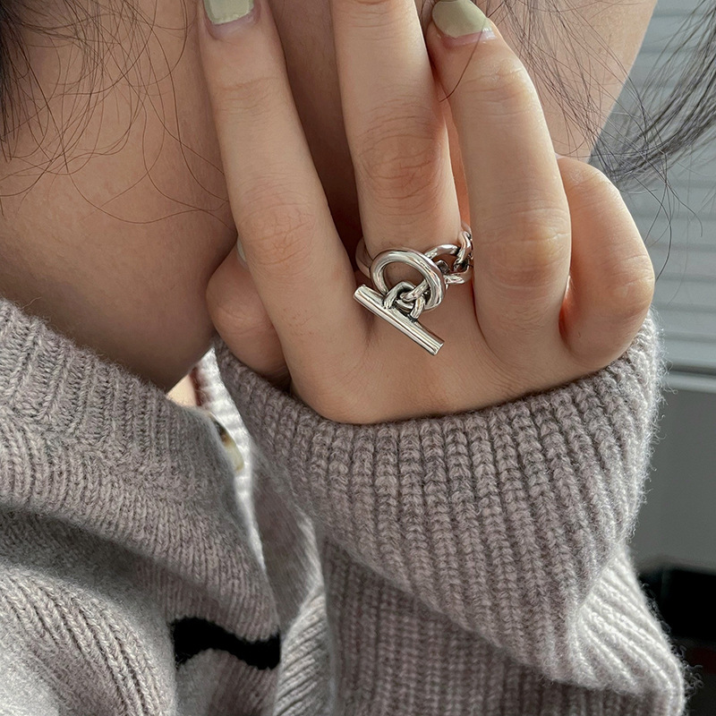Geometrischer Ot Ring Für Damen Aus Legierung Modisches Band_voghion.com