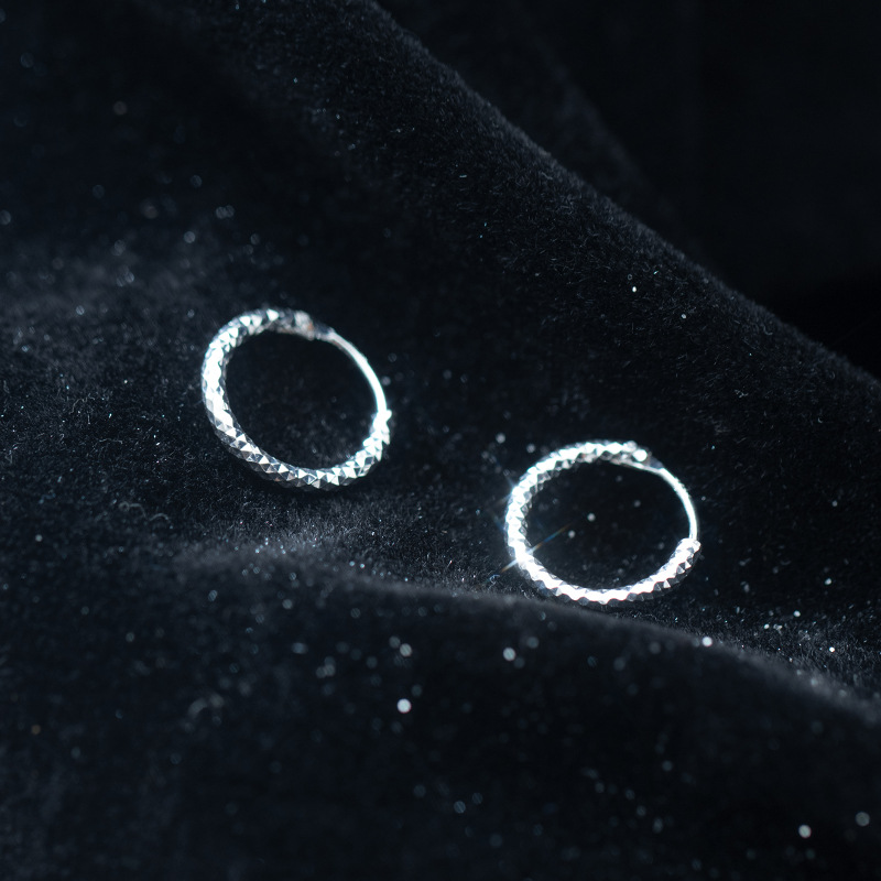 Eloch S925 Silver Car Flower Star Earbins coreano personalidad básica simple joyas para los oídos G9153