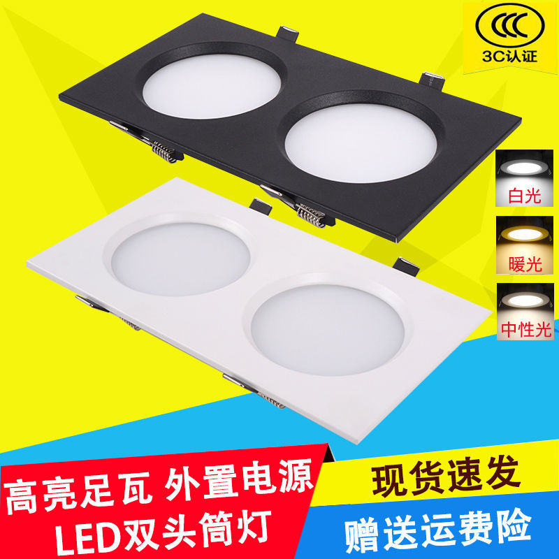 Double head Down lamp rectangle Double row Eyes Grille Embedded system 8*1610*20 Recessed lights