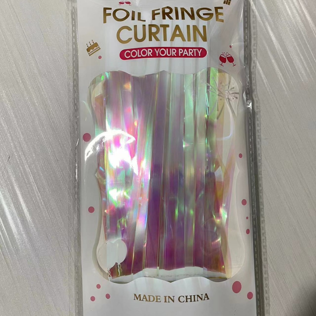 Fiesta de la cortina de seda de lluvia colorida boda de cumpleaños de la cortina de seda de lluvia colorida escenas de diseño de suministros siete arco iris cortina de seda de lluvia