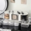 (White) Double Rotating Powder Puff Box