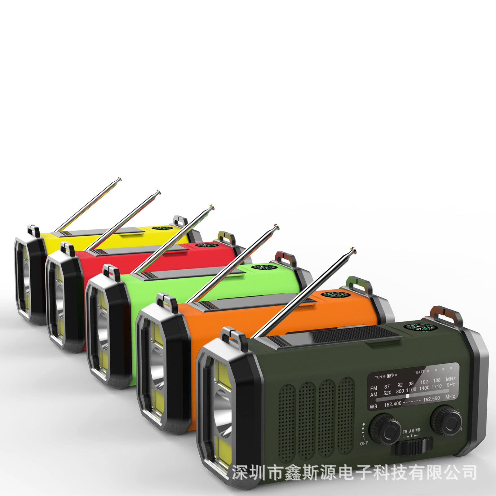 Amazon Hot Sale Solar Rechargeable Hand Crank Radio 10000mah Polymer Multi-function Emergency Radio