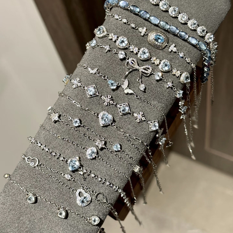 S925 Sterling Silver Versatile Flashing Zircon Ball Bracelet Elegant Niche Jewelry Simple Small Diamond Bracelet Fashion Accessories