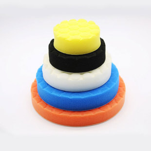Factory Direct Sales Car Beauty Polishing Turtle Pattern Sponge Disc Hexagonal Self-Adhesive Polishing Machine Cleaning Polishing Sponge Wheel