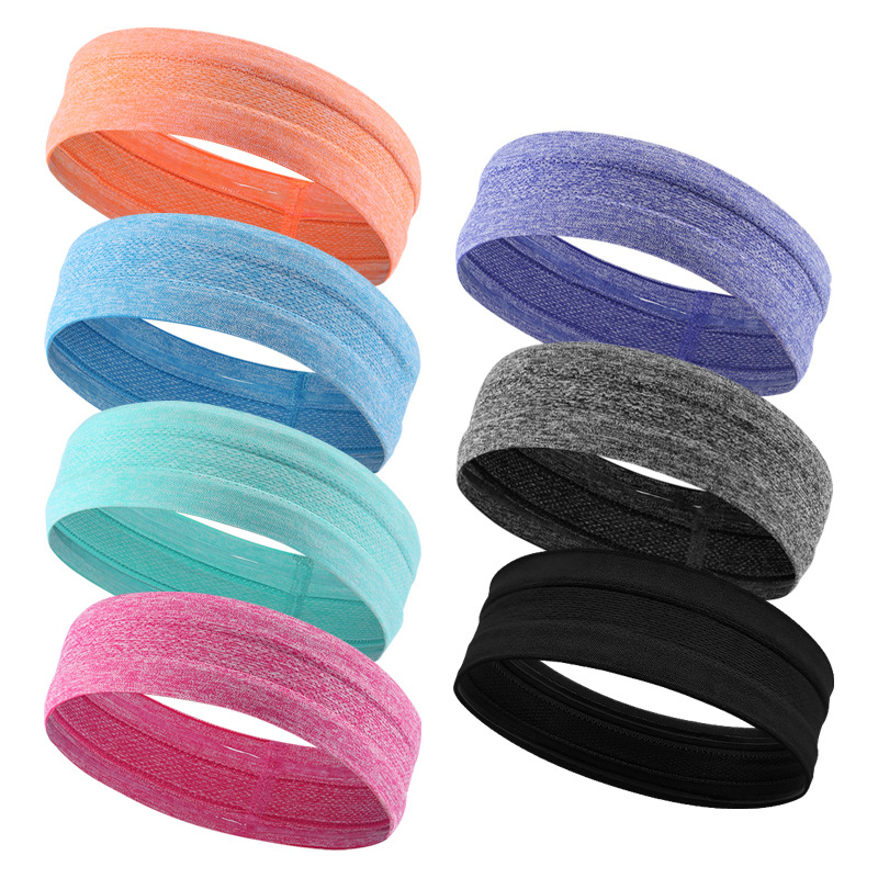Equipo de fitness yoga banda para el cabello jogging sweatband silicona antideslizante antitranspirante diadema deportes diadema en stock al por mayor image 6