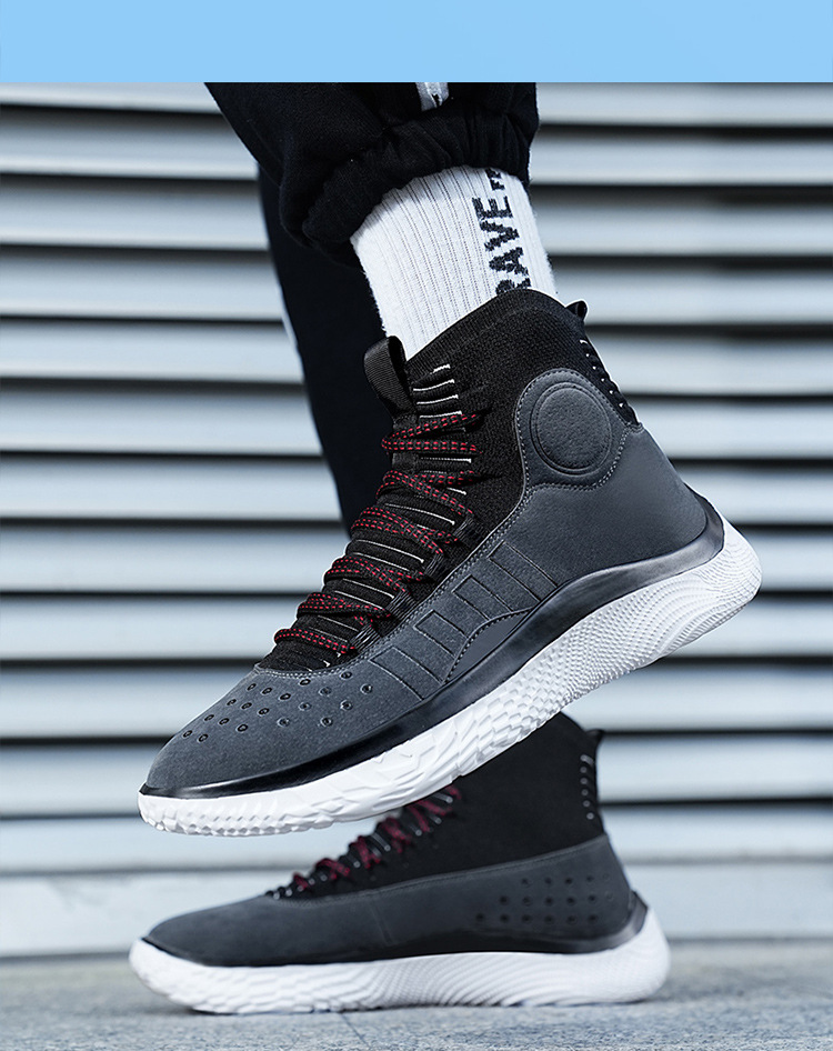 Zapatillas de baloncesto de diseño de moda para hombre, primavera y otoño, corte alto, suela suave, amortiguación, deportivas, botas prácticas para estudiantes, zapatillas para correr de moda._voghion.com