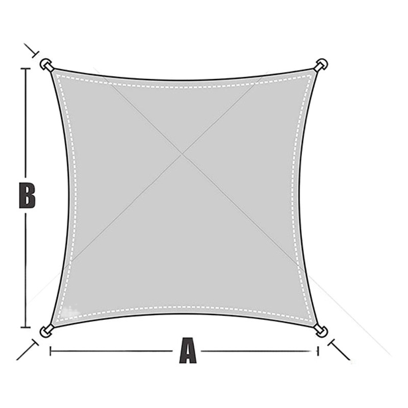 Cross-border Amazon outdoor canopy sunshade sail waterproof sunscreen 420D Oxford cloth courtyard four-corner sail awning