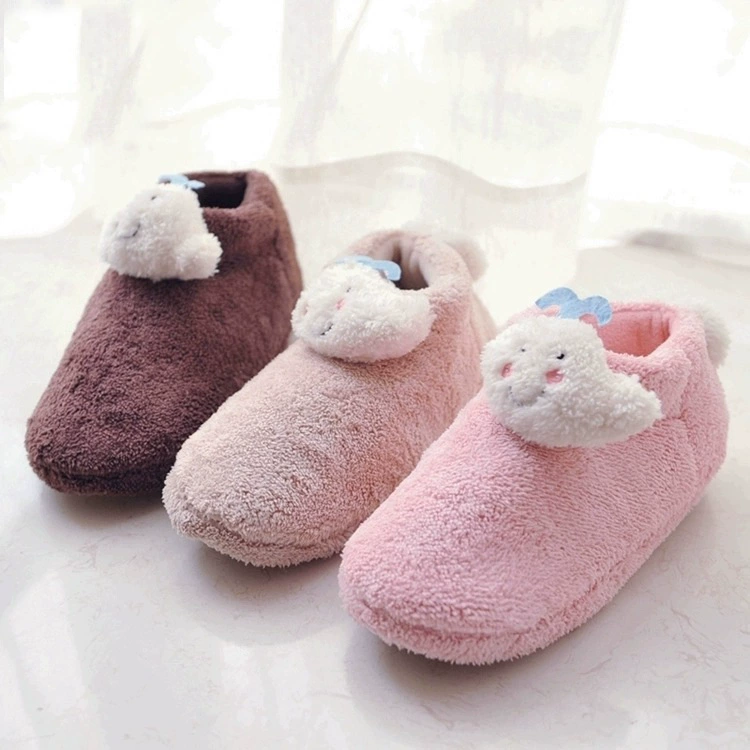 Тапочки из овечьей шерсти, утолщенные, с хлопковой подкладкой, теплые домашние зимние Нескользящие тапочки на флисовой подкладке, женская зимняя обувь