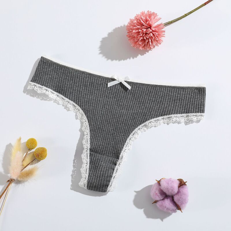 新しい T 字型下着女の子のレースの糸 T 字型パンツ女性のローウエスト通気性綿 T パンツ工場卸売|undefined