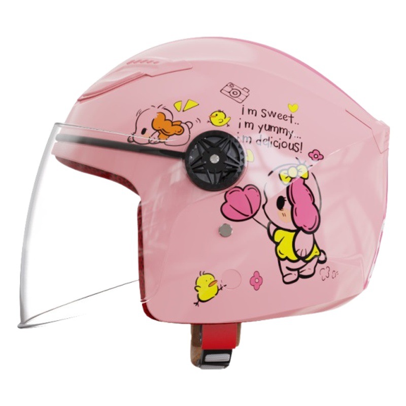 Fábrica nuevo estándar nacional 3C CERTIFICADO DE LOS NIÑOS casco coche eléctrico dibujos animados invierno cálido Niños y Niñas lindo seguridad