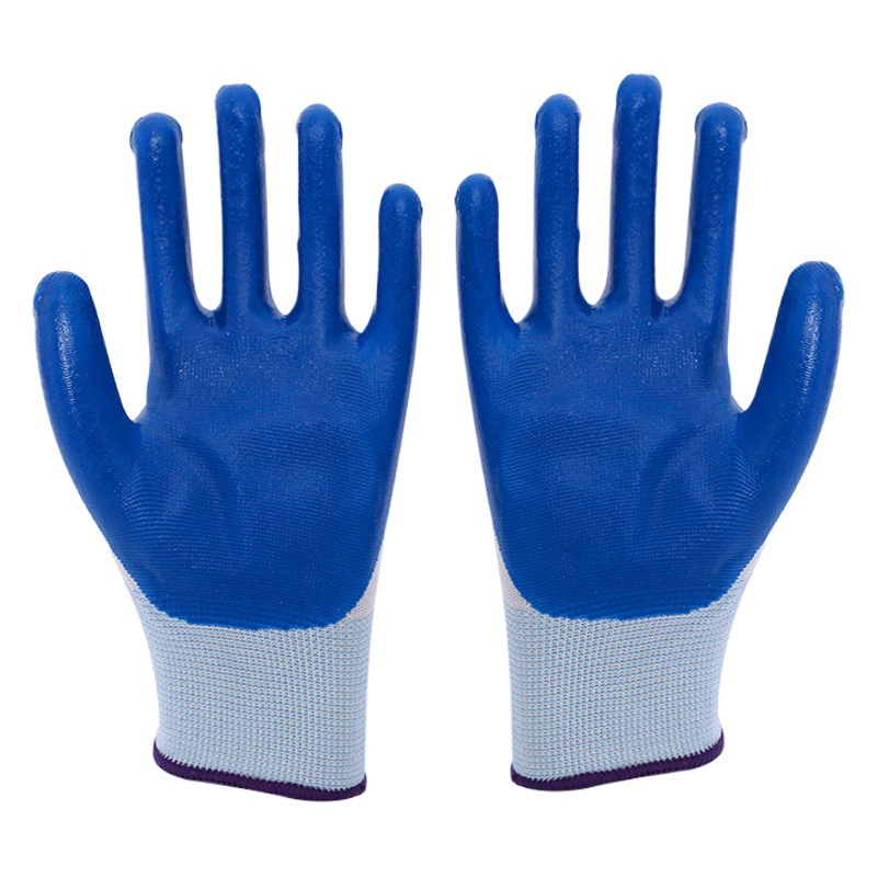 Охрана труда перчатки работы Дин Цин окунул резиновые Висячие резиновые нитриловые перчатки износостойкая защита Нескользящие толстые Дин Цин перчатки оптом