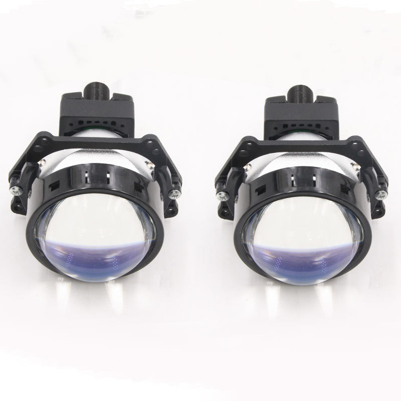 Lente de faro G2Sled de coche al por mayor transfronterizo modificado de coche de alta potencia universal LED de doble lente faro