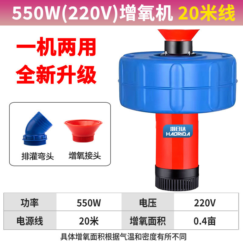 Modelo actualizado - oxigenador no automático - 550W línea de 20m 220V - 0.4 mu