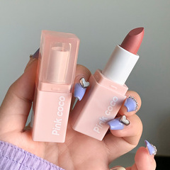 Pinkcoco cream velvet matte lipstick cute girly heart lipstick paste matte matte lip glaze non-fading lipstick