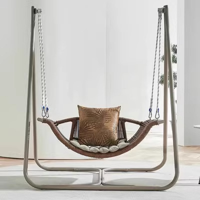 Silla columbrante al aire libre impermeable y protegida contra el sol patio sombra nórdica al aire libre balcón interior silla mecedora muebles residenciales
