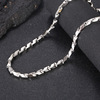 Niche fashion diamond geometry, hip -hop nightclub real vacuum -plated melon seed chain men's stainless steel necklace