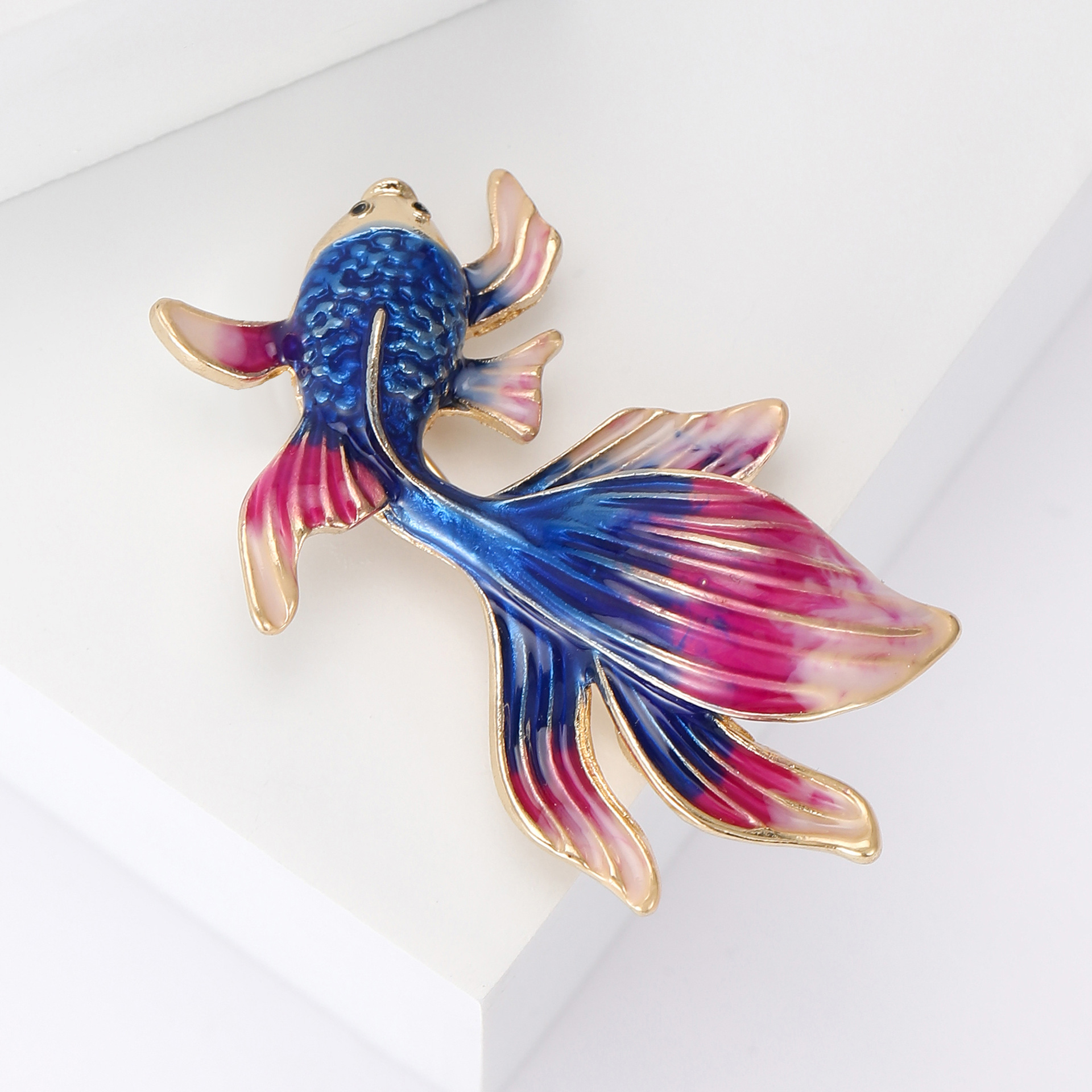 15g Weight Brooches Classification Banquet Occasion Alloy Material Goldfish Pattern All Seasons Season Women's Gender Enamel Design Chinoiserie Style Chinoiserie Pin Goldfish Alloy Enamel Women's Brooches 7