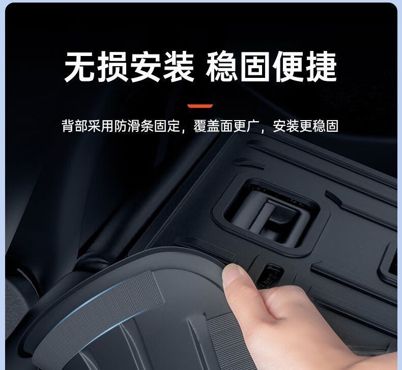 Suitable for the New Version of Tesla Model Y, the New Y/3 Integrated Trunk Mat and Backrest Mat Are Easy to Clean