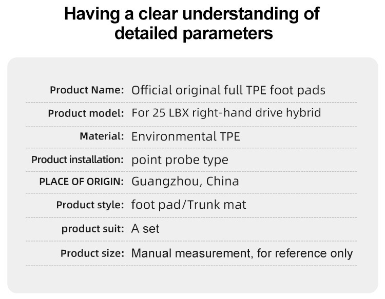 Suitable for 25 Lexus Lbx Car Floor Mats, Special Car Floor Mats, Fully Environmentally Friendly Tpe Floor Mats Cross-Border
