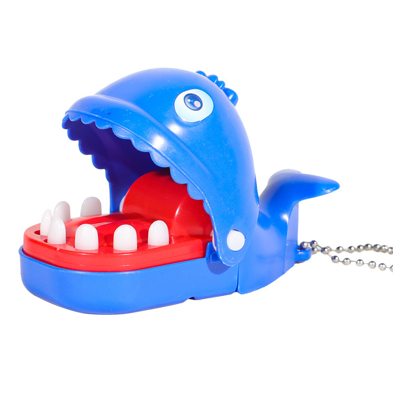 Cocodrilo pequeño muerde juguetes de dedo ballena juegos de extracción de dientes cocodrilo padres e hijos muerde juguetes de hechicería para niños al por mayor