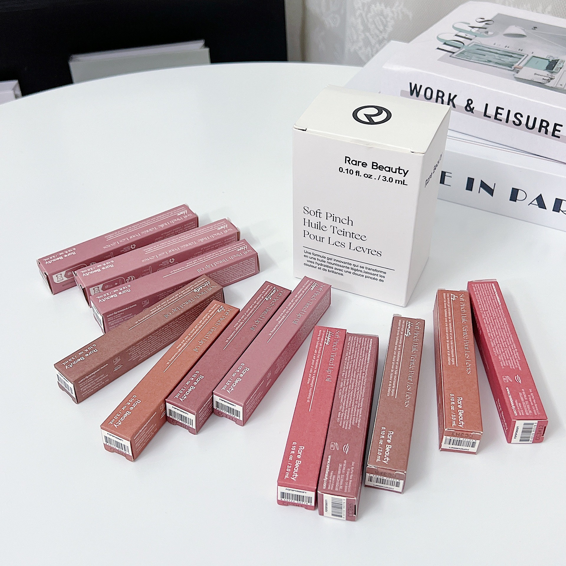 Rare Beauty Selena esmalte labial, aceite labial, 3ml, lápiz labial sedoso, niebla suave, espejo, esperanza multicolor