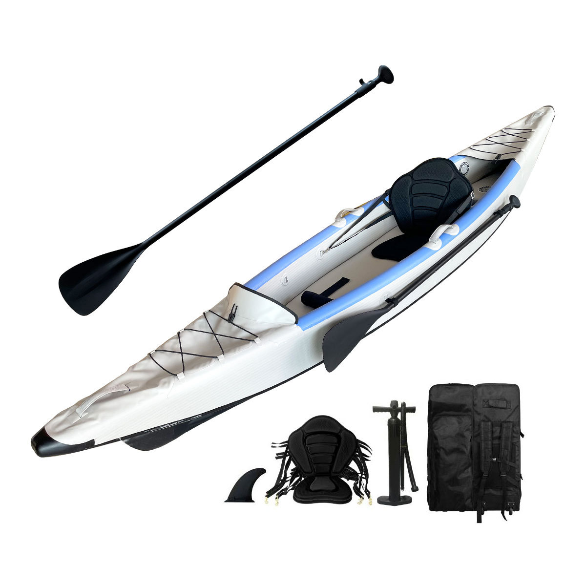 Fivori Kayak Inflatable Fishing Boat Drifting Boat Brushed Kayak Water Single Double Canoe