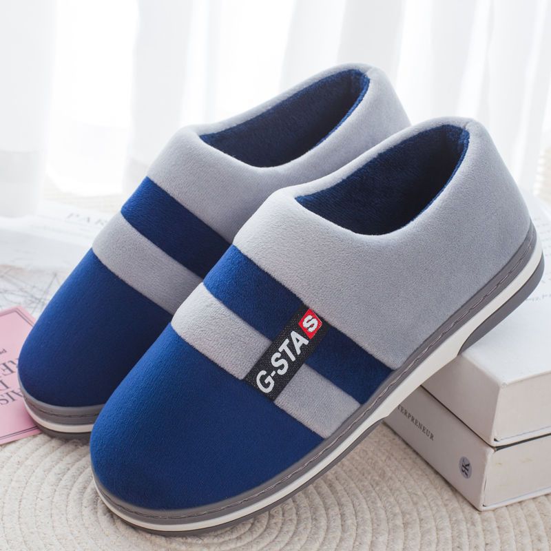 Blue cotton shoes with heel