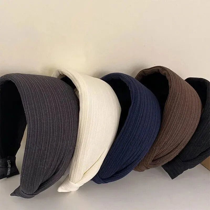 Korean Style Simple Pit Stripesd Fabric Headband Women's 2025 New Elegant Versatile Pure Color Hair Accessories High-End Headband Korean Style Simple Pit Stripesd Fabric Headband Women's 2025 New Elegant Versatile Pure Color Hair Accessories High-End Headband