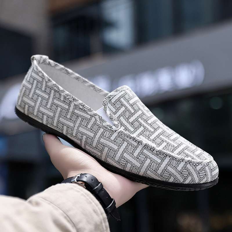 Men's Casual Slip-On Loafers Spring Summer Breathable Versatile Korean Style Trendy Shoes