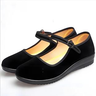 [Black generation] Old Beijing black cloth shoes women's cloth shoes casual shoes work shoes dance shoes non-slip soft bottom women's shoes