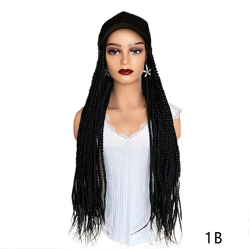 paruky, dlouhé rovné vlasy vyrobené na stroji z chemických vláken, jednodílná klobouková paruka, africké ručně tkané třípramenné copánky, špinavé copánky, čepice_voghion.com