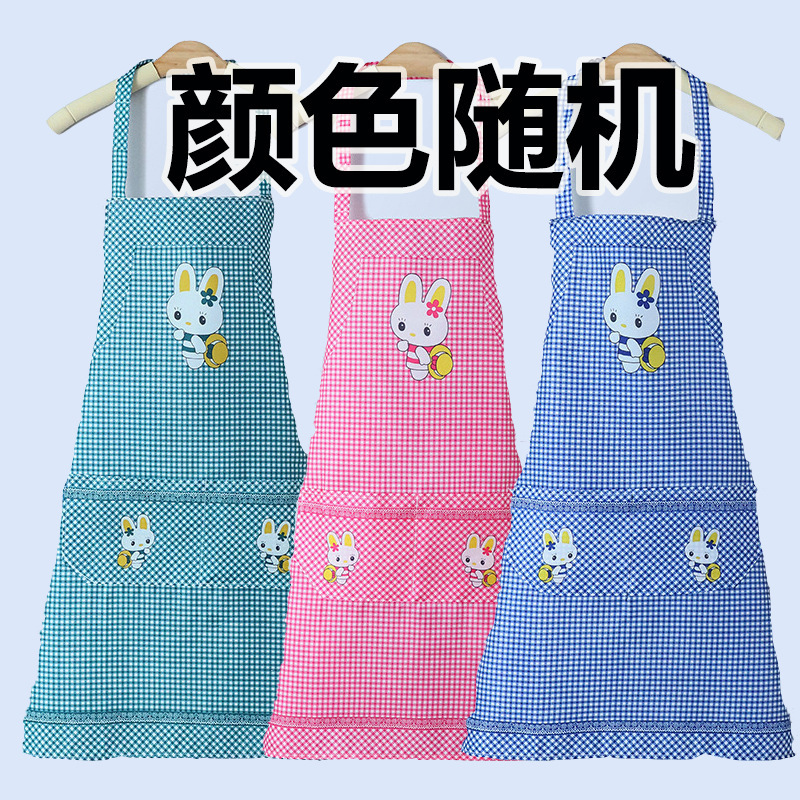新型アニメ女子防水防油エプロンキッチン飲食家庭用高颜値無地エプロン作業服印字|undefined