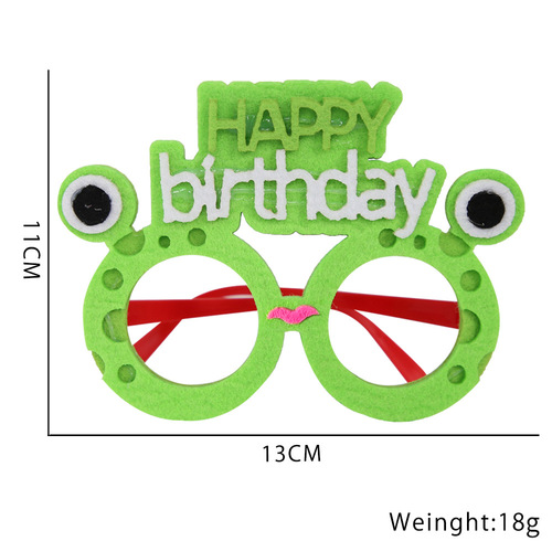 2024 New Birthday Glasses Party Decoration Cartoon Animal Children Photo Props Happy Birthday Funny Glasses