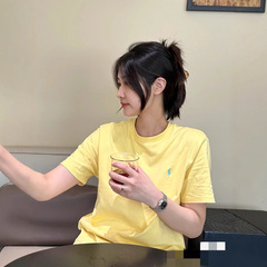 高品质25年春夏季新款拉夫.LF•经典小马刺绣圆领短袖T恤 现货