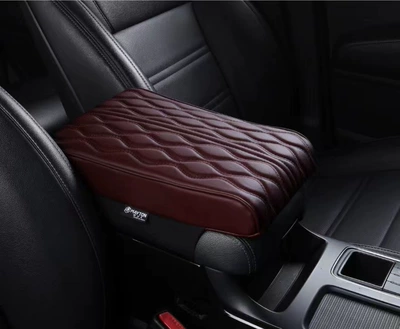 Armrest Box Pad, Water Ripple: Armrest box pad - wavy-wine-red-large-33215