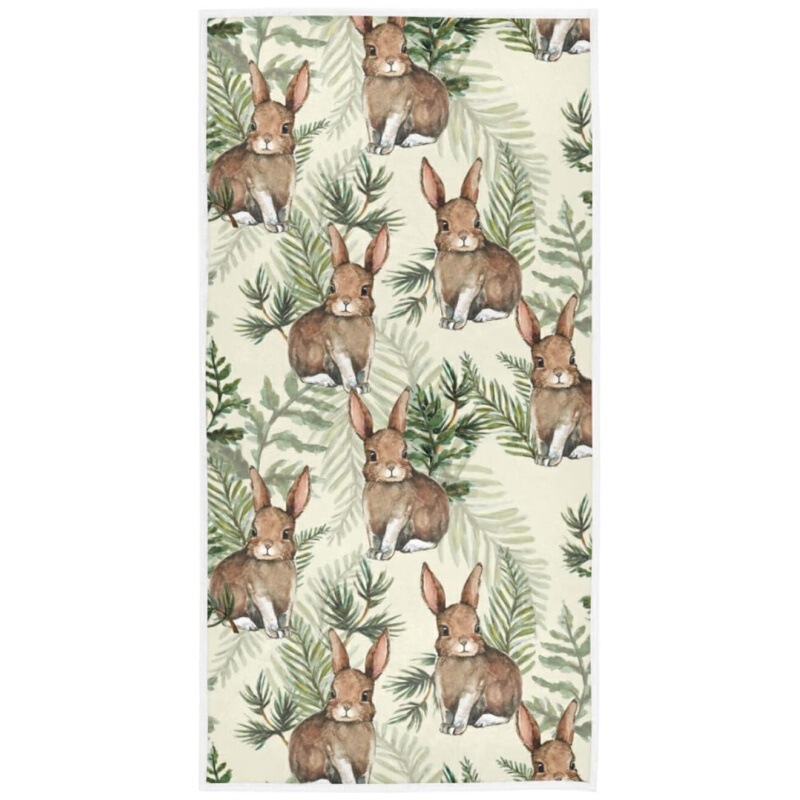 Easter Bunny Beach Towel Pool Quick Dry Beach Towel for Bathroom Spa Gym Microfiber Bath Towels