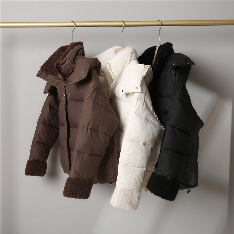 Ropa de algodón de mujer 2025 ropa de pan de invierno nueva chaqueta de algodón con capuchón multifuncional gruesa abrigo de algodón caliente de mujer abrigo corto