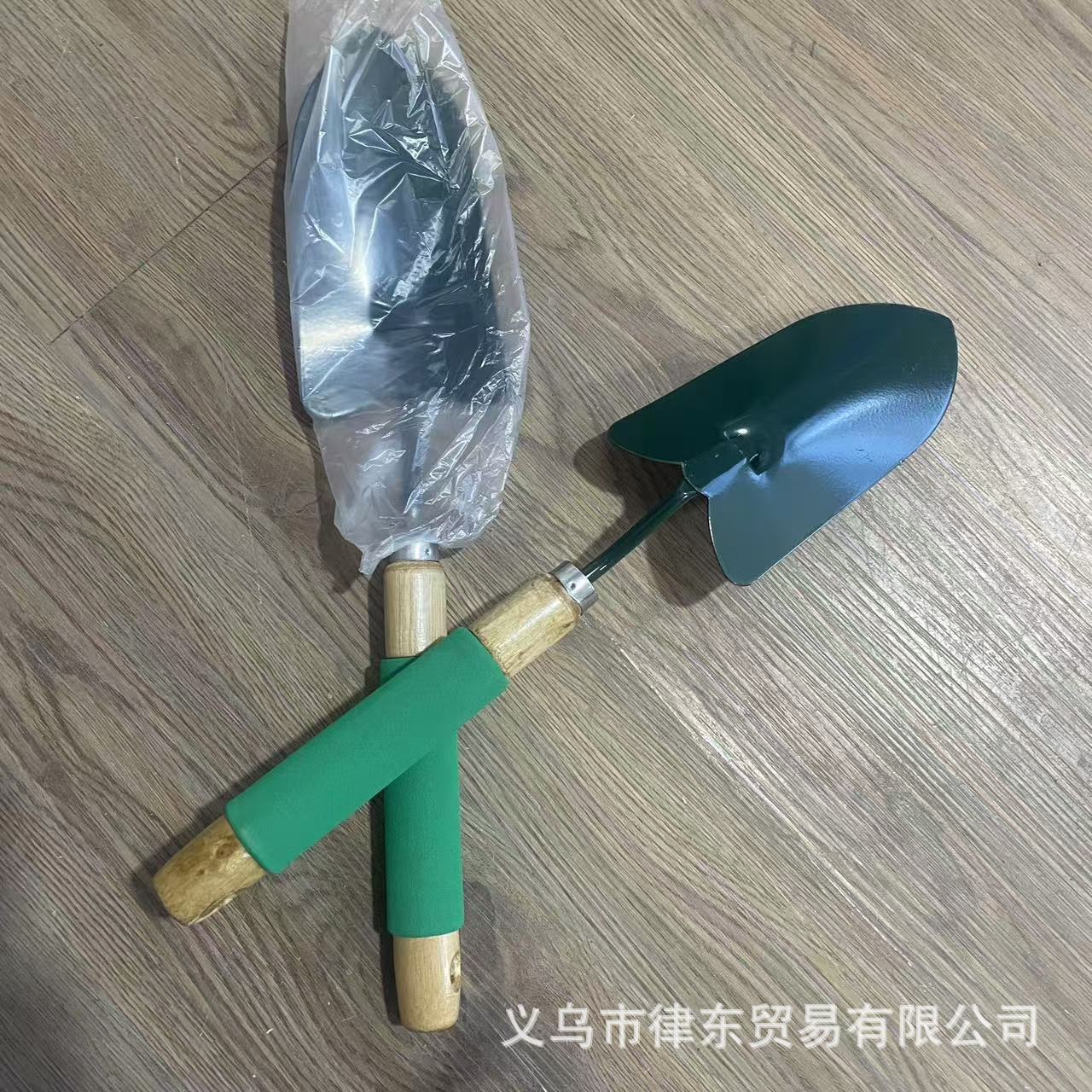 Herramientas de plantación de jardinería de 36cm de longitud total, pala de flores de punta grande, asa de madera, pala pequeña, pala pequeña