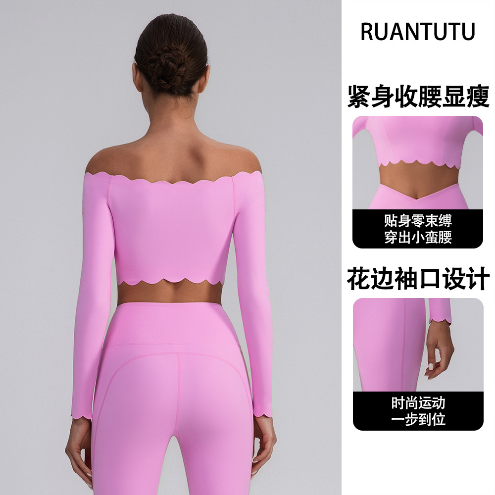 Diez recuerdos vestidos de yoga con hombro con cojín de pecho chaleco de manga larga corrida a prueba de choque taza sostén deportivo