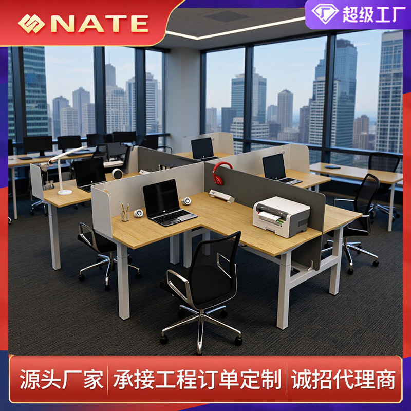 L-Shaped Corner Electric Adjustable Table Movable Home E-Sports Office Computer Standing Desk Engineering Desk