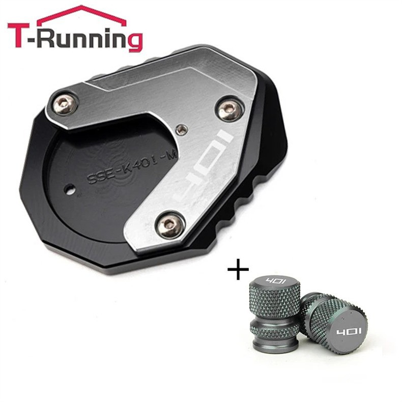 Suitable for Husqvarna Svartpilen401/250 18-24 Model Years Modified Kickstand Extension Set + Valve Cap