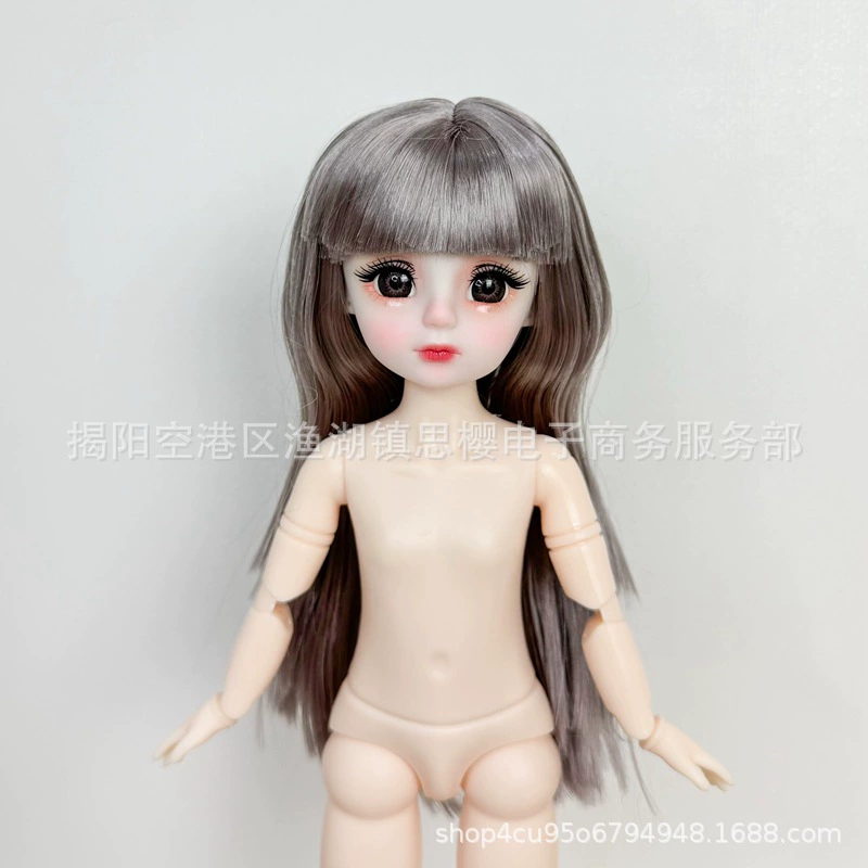 [Школьный цветок макияж] 30 см 6 точек, BJD тело голая кукла 20 суставов 3D настоящие глаза, нэфане кукла девочка игрушки