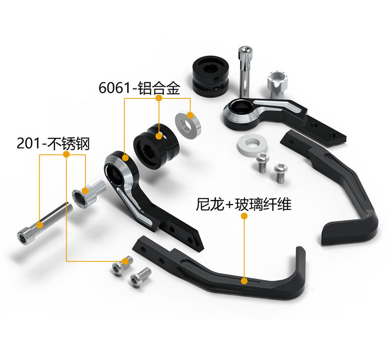 Suitable for Bmw S1000Rr/R/Xr F900R Modified Horn-Shaped Handguards, Handlebar Anti-Fall Protection Bars