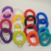 厂家现货批发EVA塑料弹簧手圈电话线塑料手环螺旋钥匙圈手环QQ圈