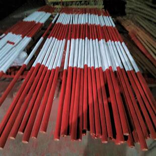 Bamboo pole color, no paint multi-color, ski resort warning benchmark